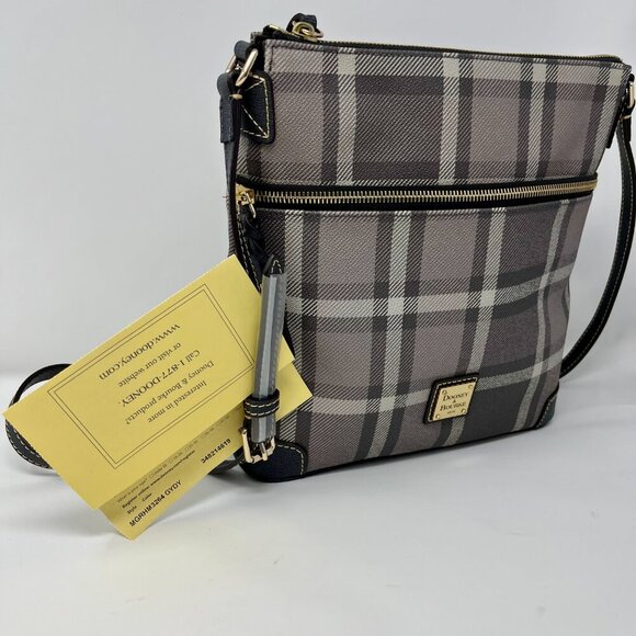 Dooney & Bourke Crossbody Graham Gray Plaid - Picture 9 of 11